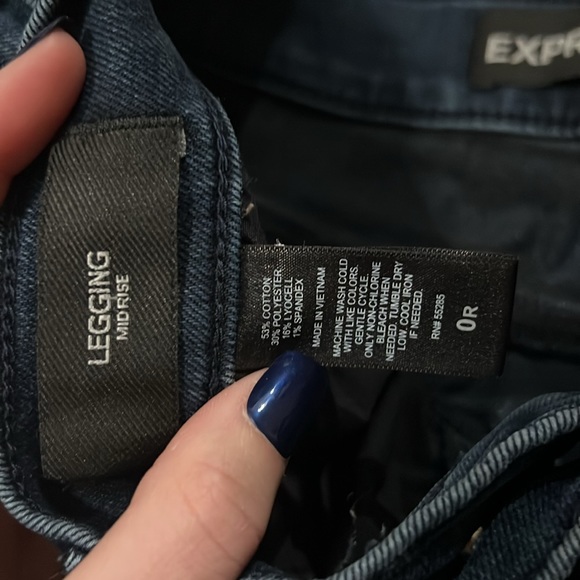 Express blue jeans size 0R women’s - Picture 2 of 4